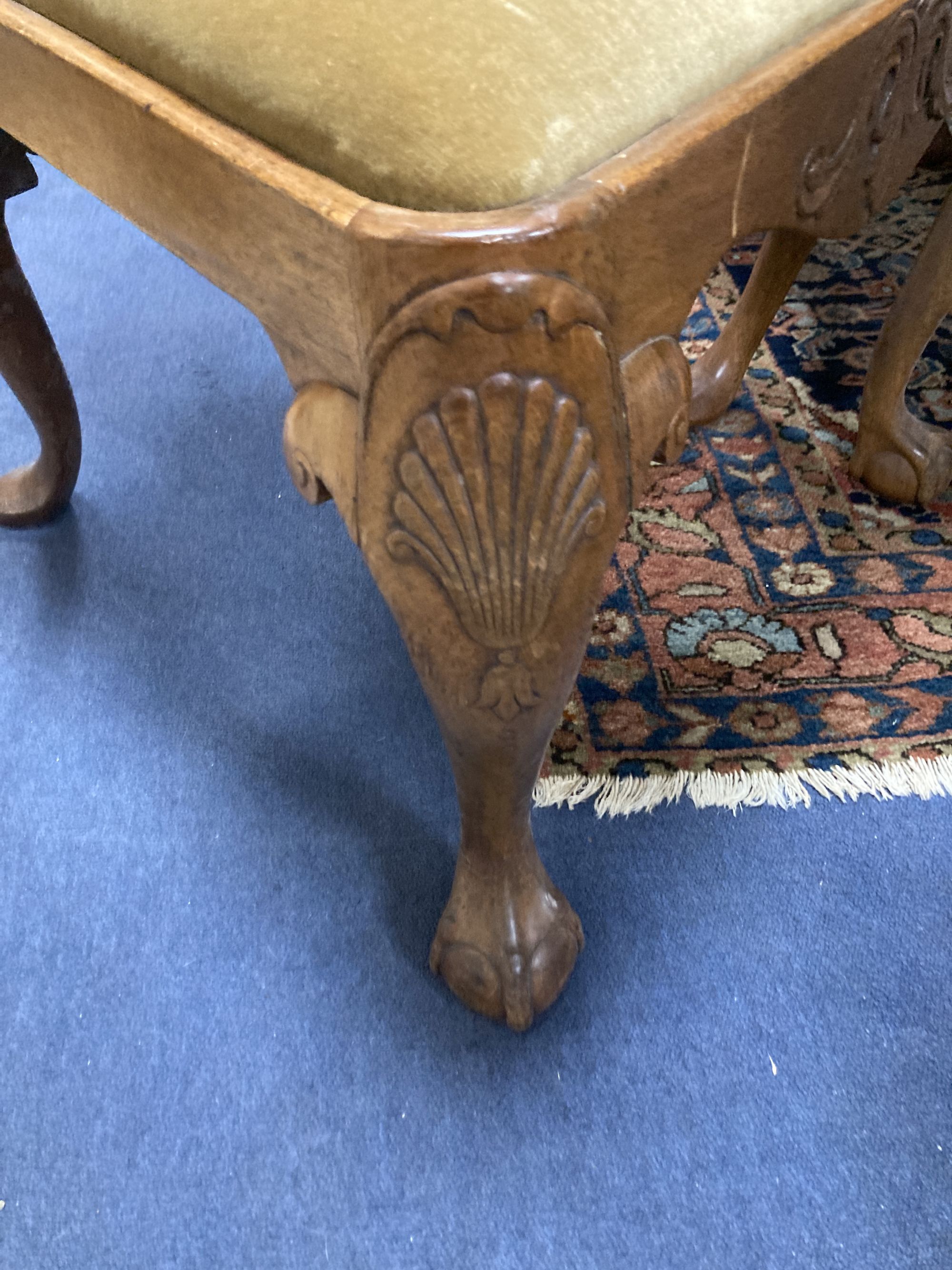 A set of eight Chippendale style mahogany dining chairs, including two carvers,